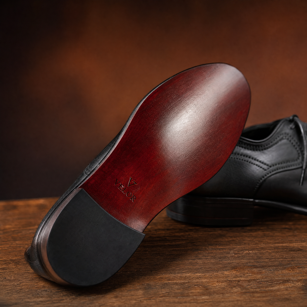 Classic Black Leather Oxford