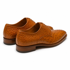 Aurelius Cognac Ostrich Leather Oxford Shoes