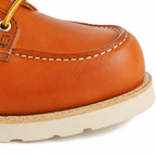 Heritage Tan Leather Moc Toe Shoes with Wedge Sole