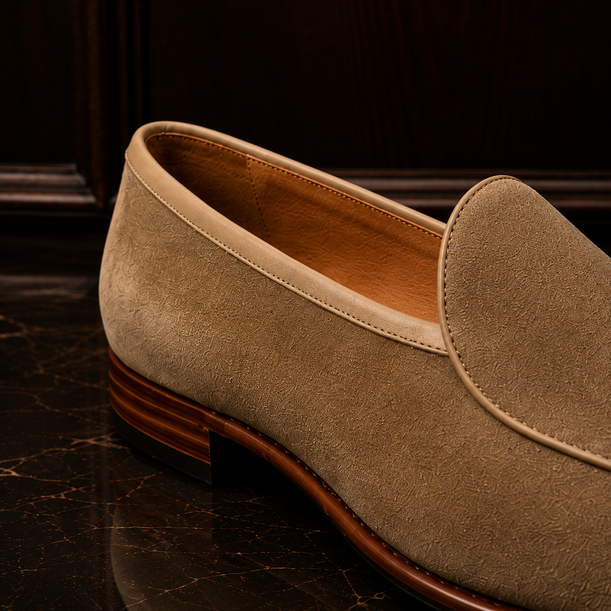 Milano Sand Suede Loafers