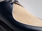 Monaco Navy & Ivory Two-Tone Derby Shoes