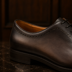 Aureo Dark Brown Wholecut Oxford Shoes