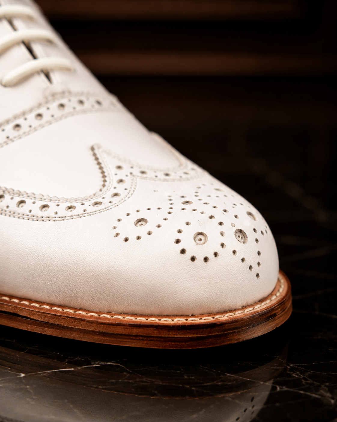 Ivory Heritage Wingtip Brogue Oxford Shoes
