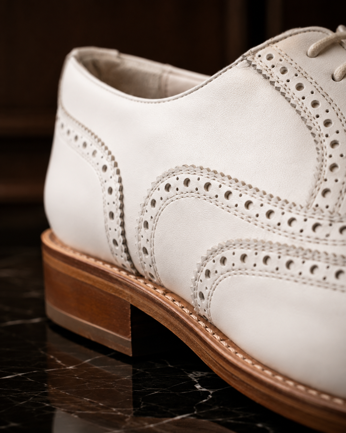 Ivory Heritage Wingtip Brogue Oxford Shoes