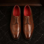 Verona Burnished Brown Wingtip Brogue Oxford Shoes
