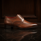 Verona Burnished Brown Wingtip Brogue Oxford Shoes