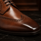Verona Burnished Brown Wingtip Brogue Oxford Shoes