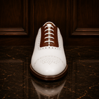 Siena Ivory & Cognac Brogue Oxford Shoes