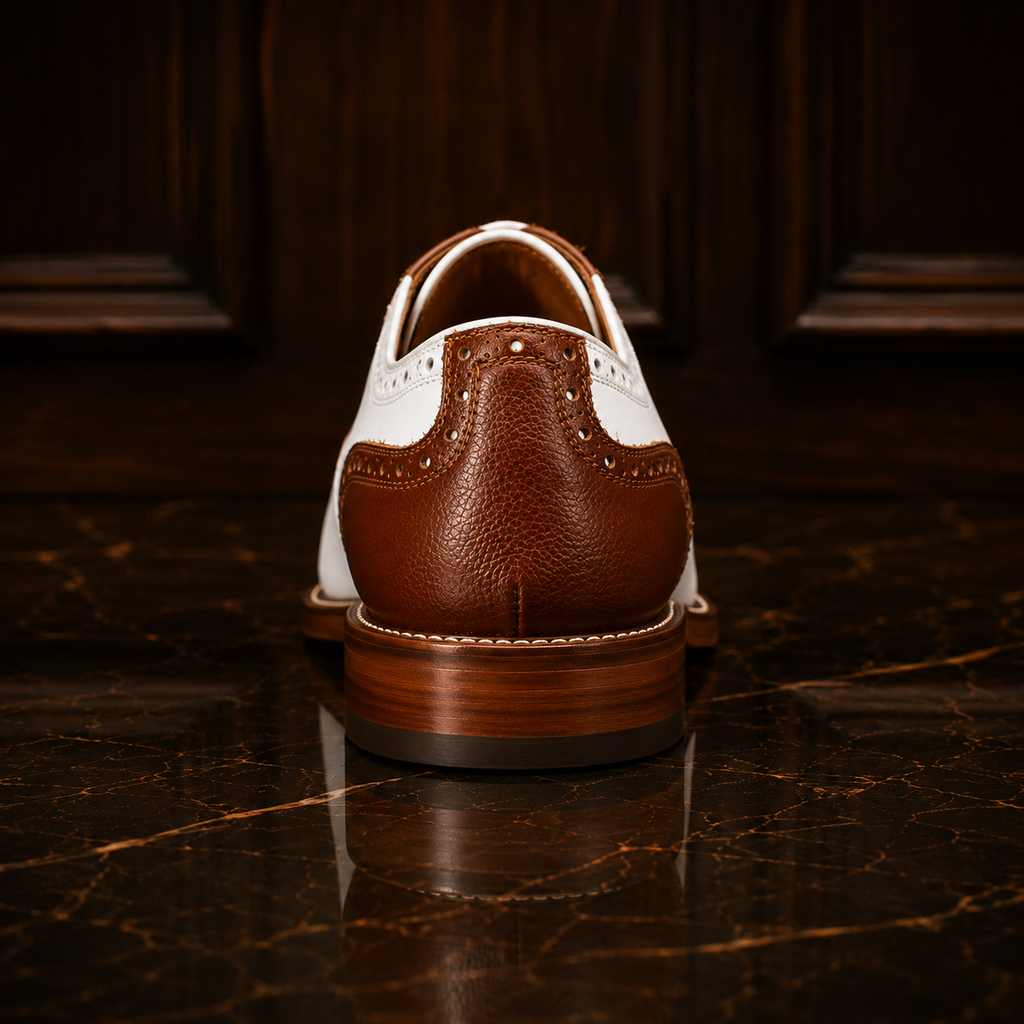 Siena Ivory & Cognac Brogue Oxford Shoes