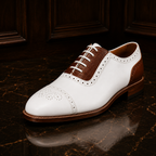 Siena Ivory & Cognac Brogue Oxford Shoes