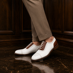 Siena Ivory & Cognac Brogue Oxford Shoes