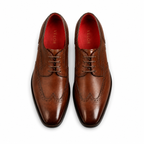 Verona Burnished Brown Wingtip Brogue Oxford Shoes