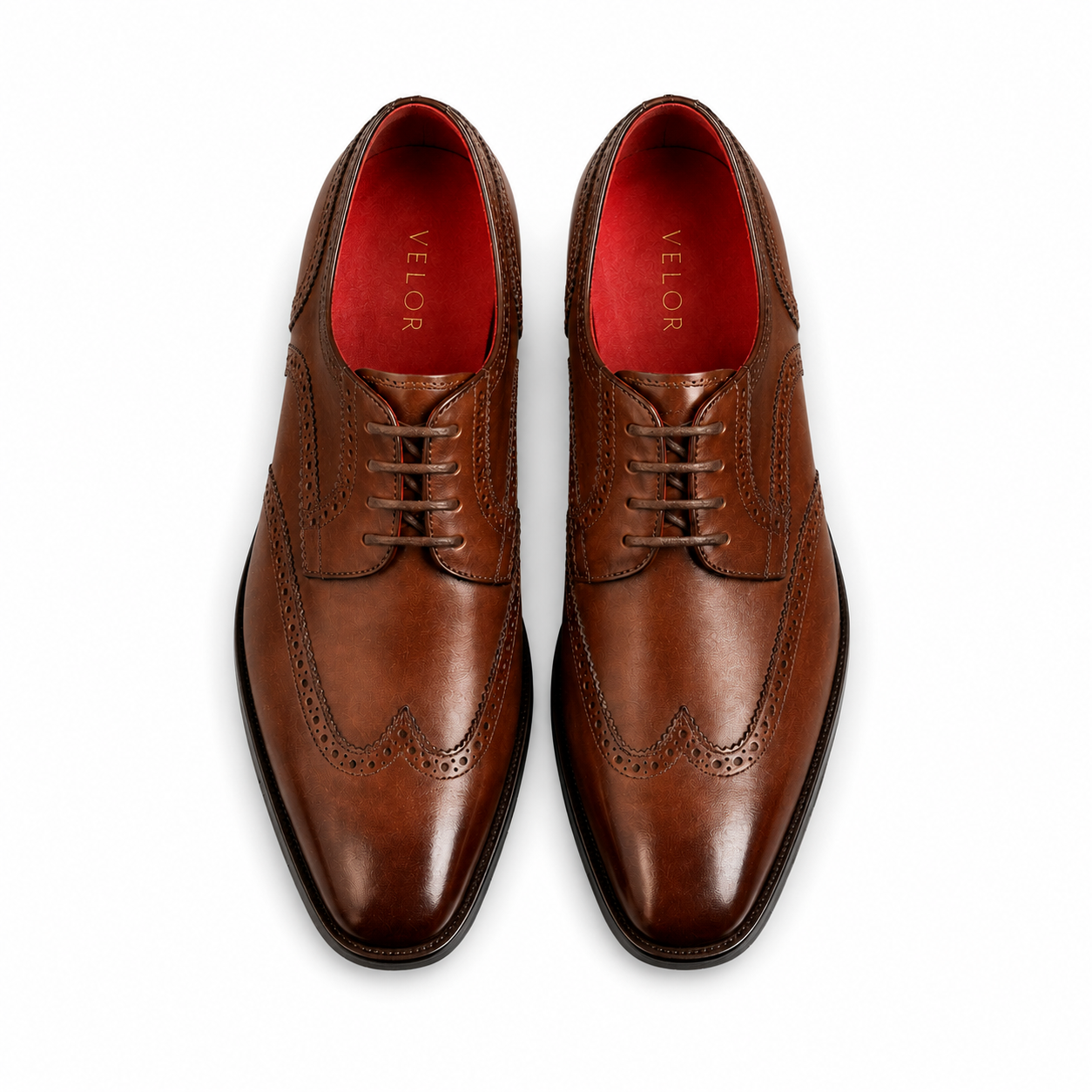 Verona Burnished Brown Wingtip Brogue Oxford Shoes