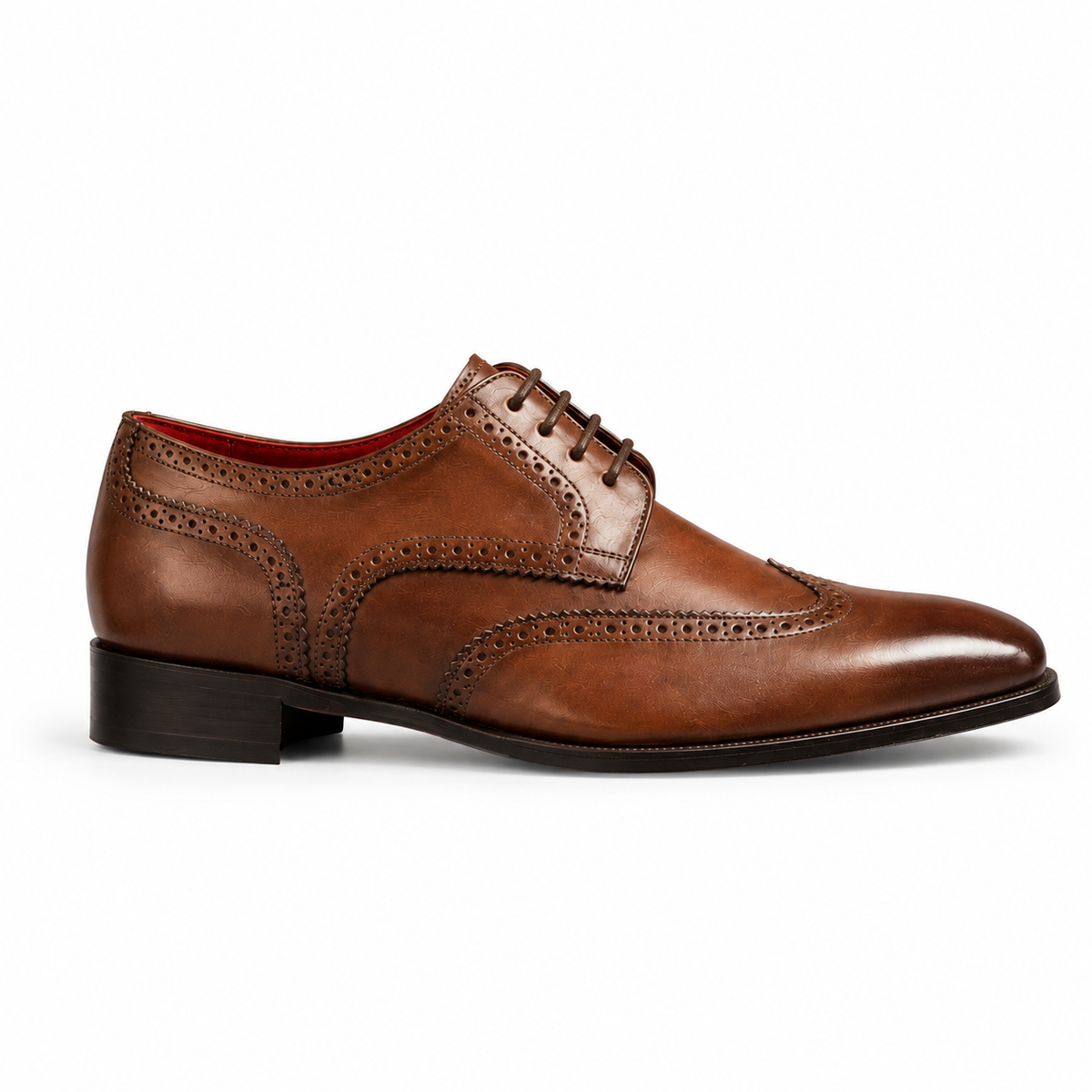 Verona Burnished Brown Wingtip Brogue Oxford Shoes