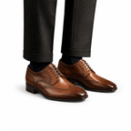 Verona Burnished Brown Wingtip Brogue Oxford Shoes