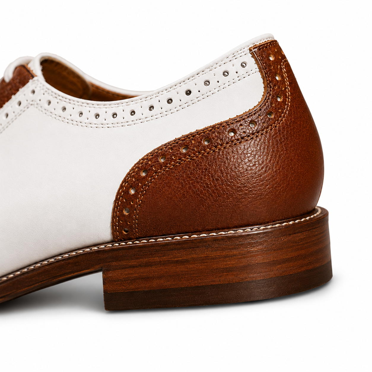 Siena Ivory & Cognac Brogue Oxford Shoes