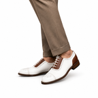 Siena Ivory & Cognac Brogue Oxford Shoes