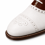 Siena Ivory & Cognac Brogue Oxford Shoes