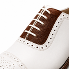 Siena Ivory & Cognac Brogue Oxford Shoes