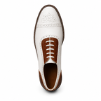 Siena Ivory & Cognac Brogue Oxford Shoes