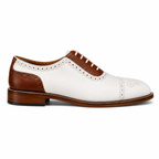 Siena Ivory & Cognac Brogue Oxford Shoes