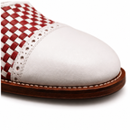 Rosso Ivory Woven Leather Oxford Shoes
