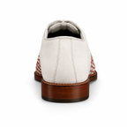 Rosso Ivory Woven Leather Oxford Shoes