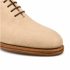 Sahara Beige Leather Wholecut Shoes