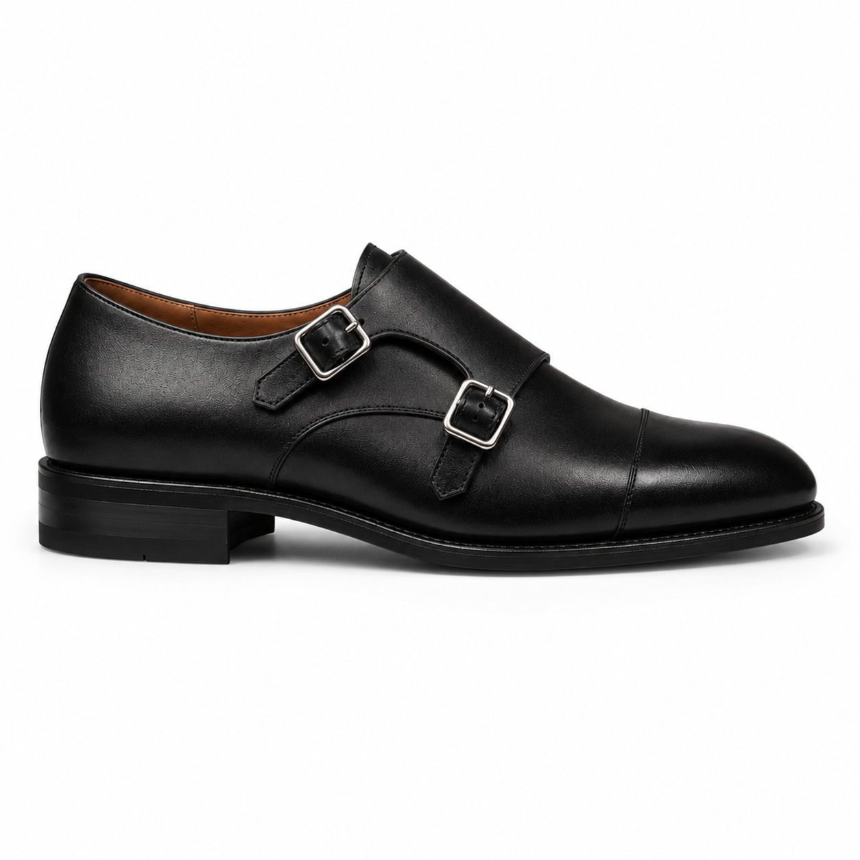 Sterling Black Double Monk Strap Shoes
