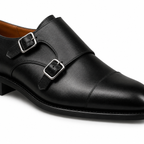 Sterling Black Double Monk Strap Shoes