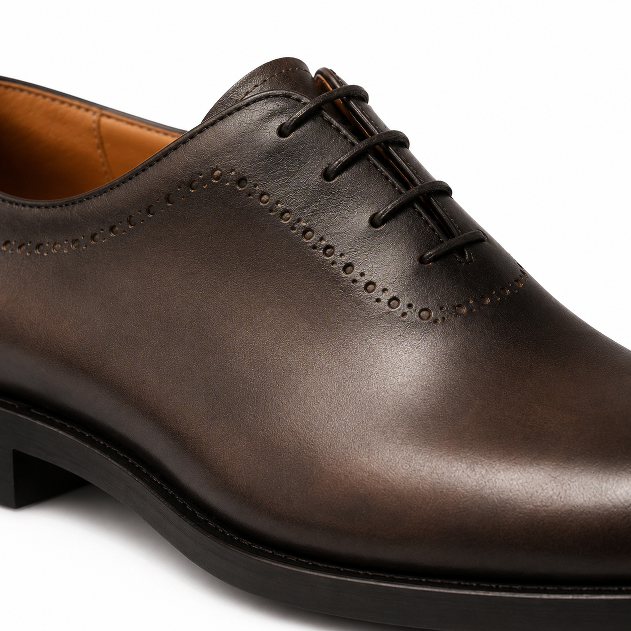 Aureo Dark Brown Wholecut Oxford Shoes