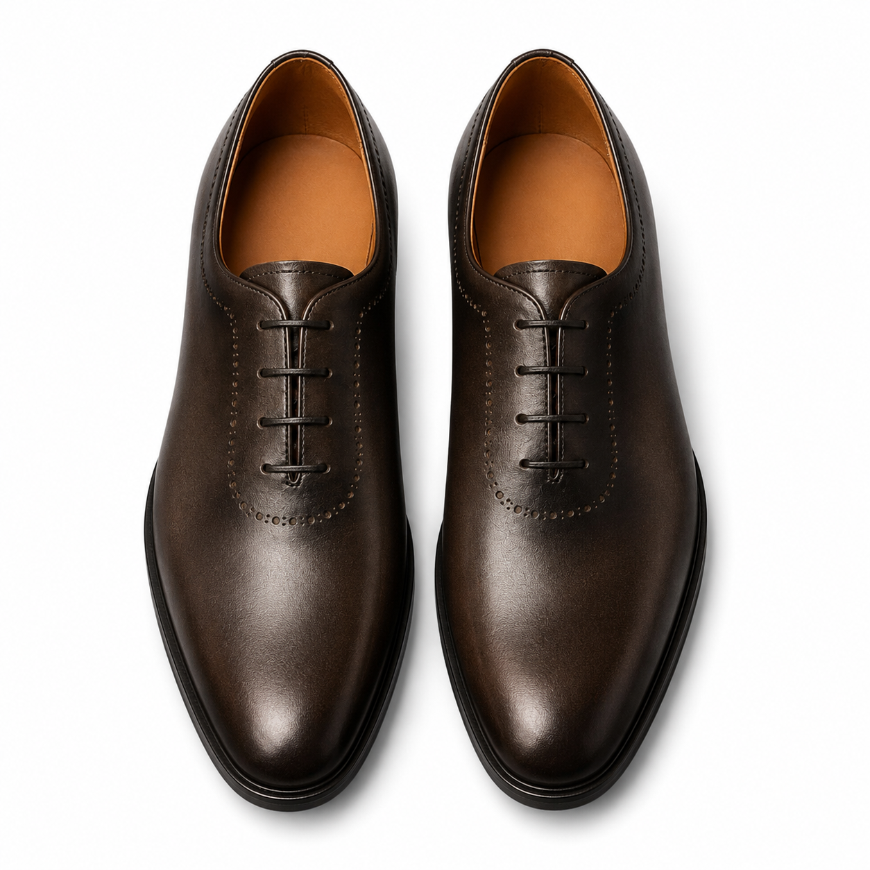 Aureo Dark Brown Wholecut Oxford Shoes