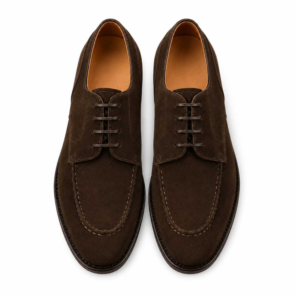 Camden Dark Brown Suede Derby Shoes