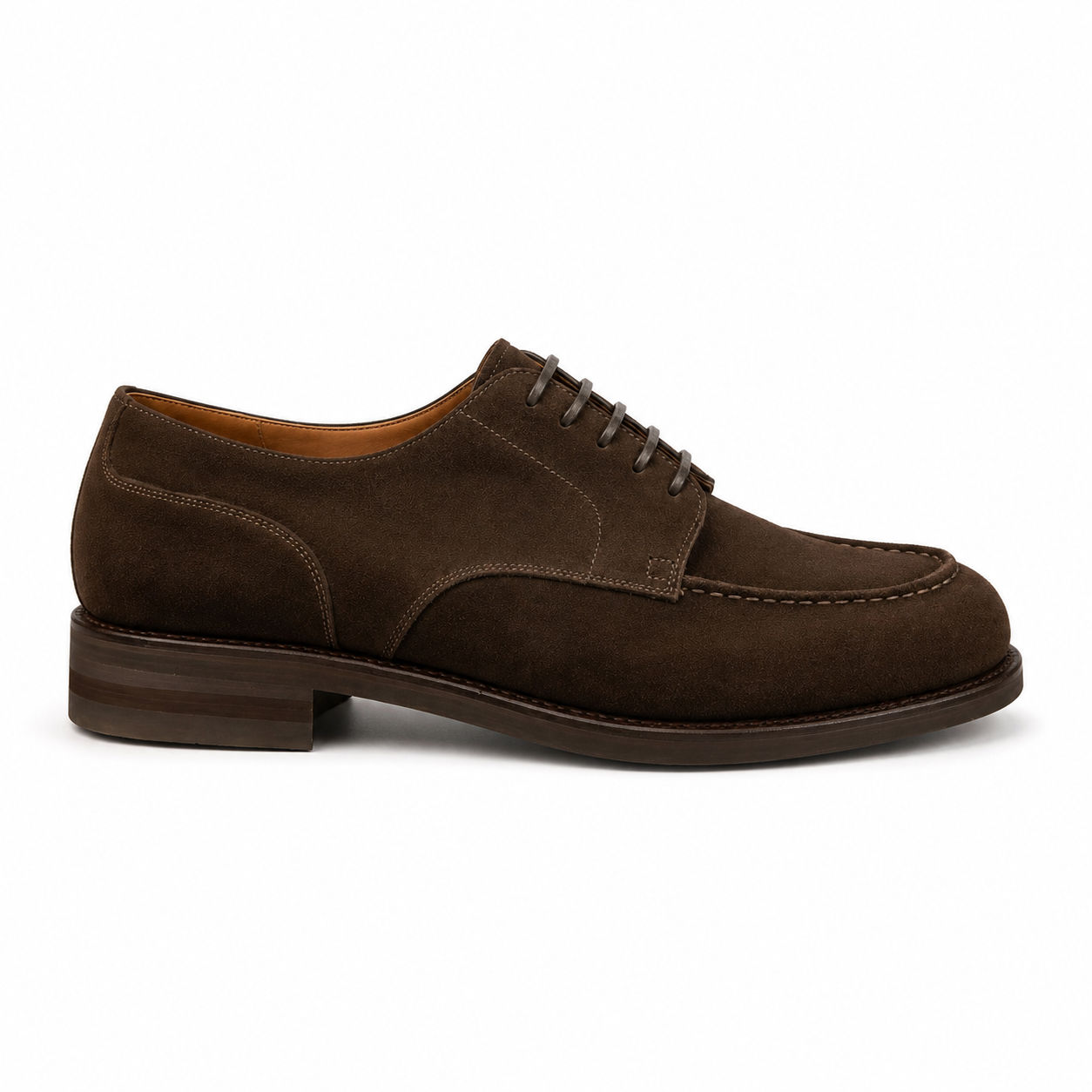 Camden Dark Brown Suede Derby Shoes