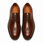 Heritage Brown Leather Wingtip Brogue Shoes