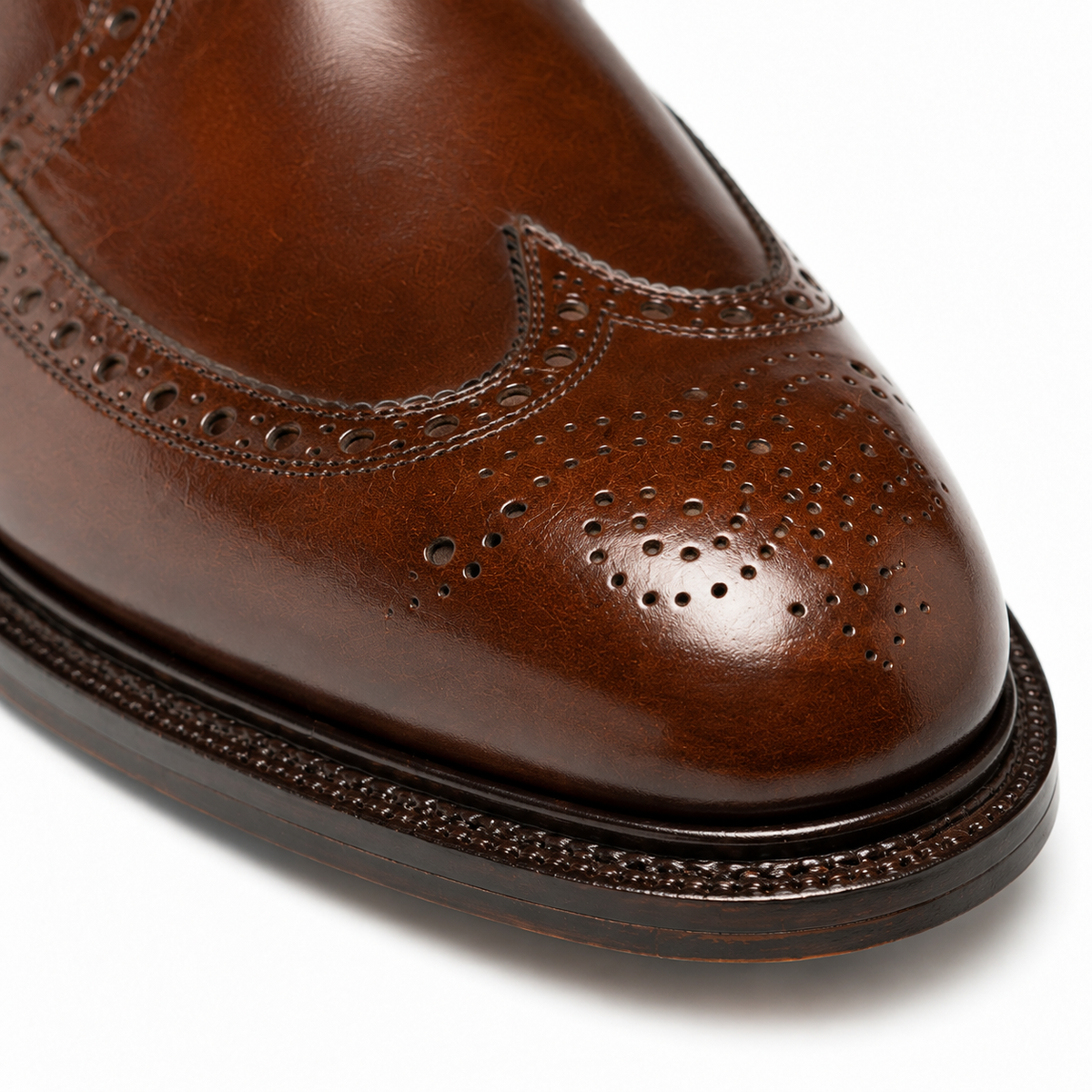 Heritage Brown Leather Wingtip Brogue Shoes