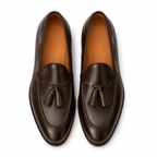 Savile Dark Brown Leather Tassel Loafers