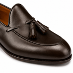 Savile Dark Brown Leather Tassel Loafers