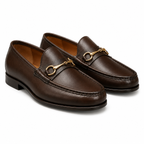 Ascot Dark Brown Leather Horsebit Loafers