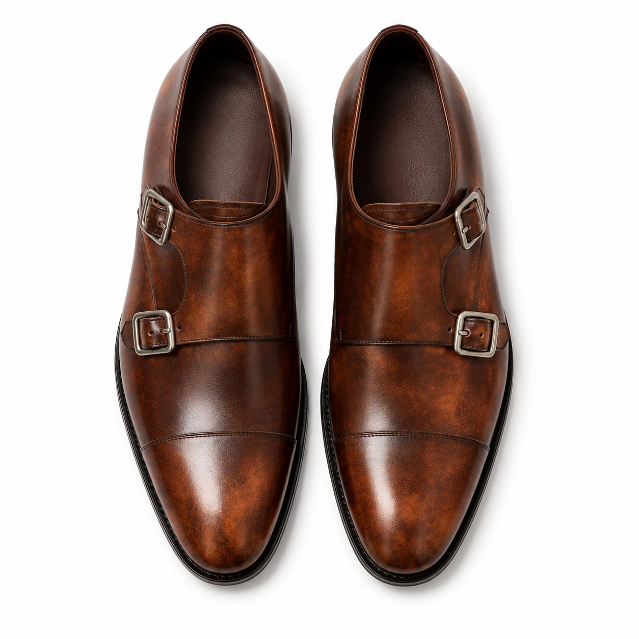 Sienna Patina Double Monk Strap Shoes