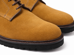 Tan Suede Derby Shoes with Lug Sole