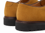 Tan Suede Derby Shoes with Lug Sole