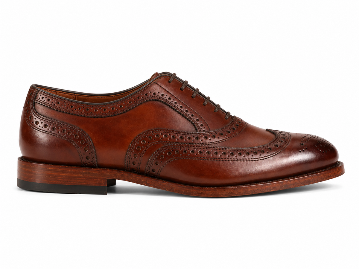Heritage Brown Wingtip Brogue Oxford Shoes
