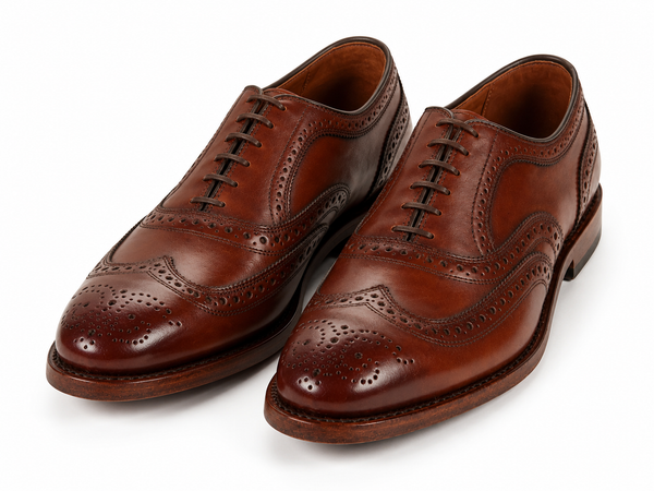 Heritage Brown Wingtip Brogue Oxford Shoes