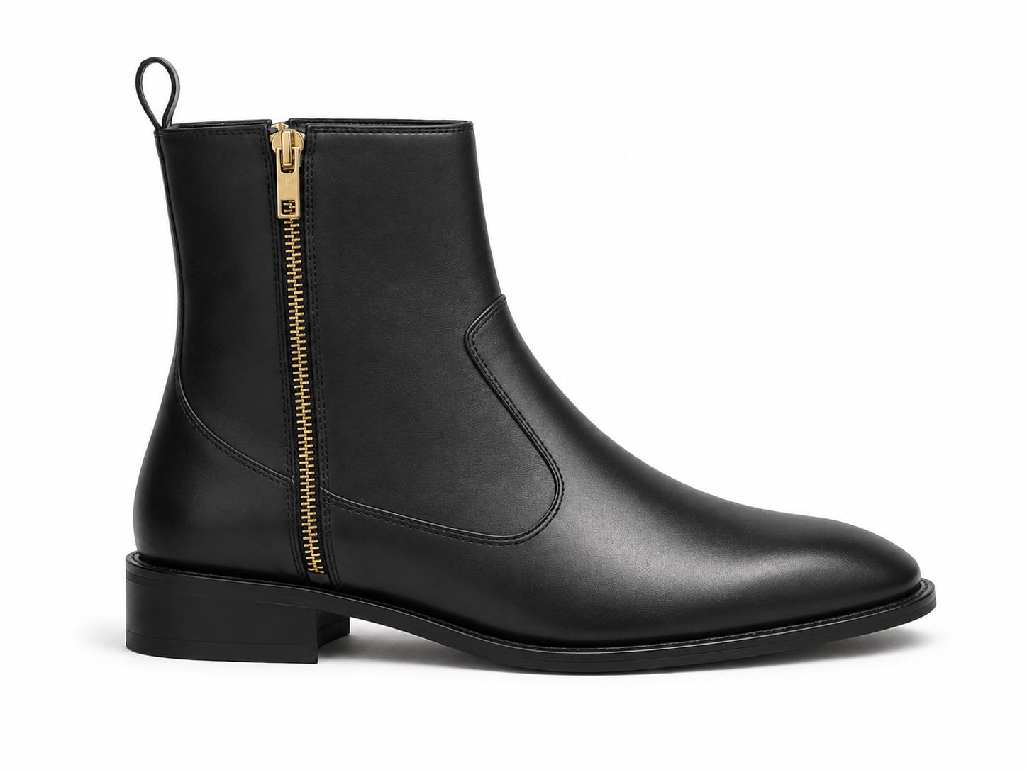 Black Leather Chelsea Boots