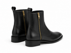 Black Leather Chelsea Boots