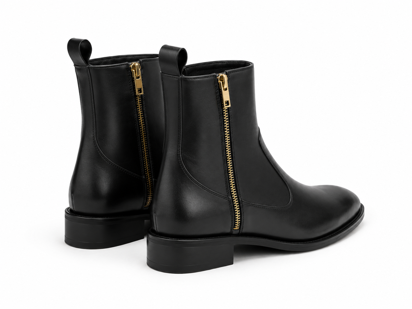 Black Leather Chelsea Boots