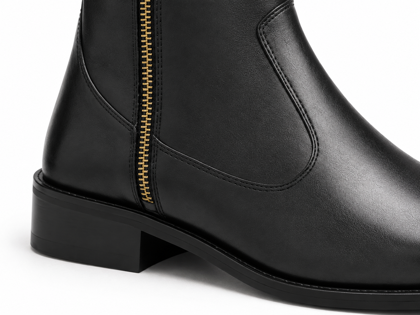 Black Leather Chelsea Boots
