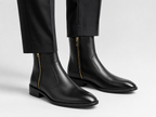 Black Leather Chelsea Boots