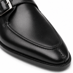 Black Leather Monk Straps